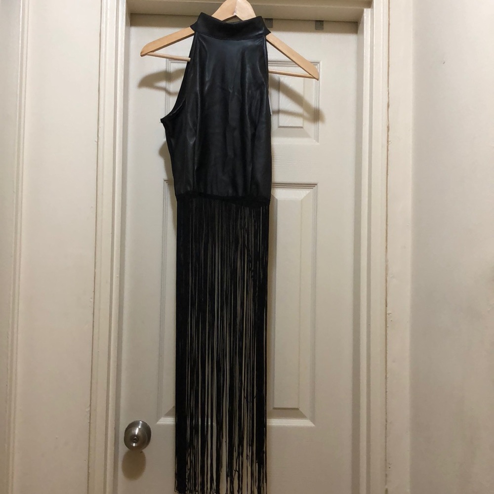 NWT Comme black fringe sleeveless top